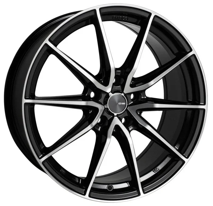 Enkei DRACO 17×7.5 5×114.3 38mm Offset 72.6mm Bore Black Machined Wheel