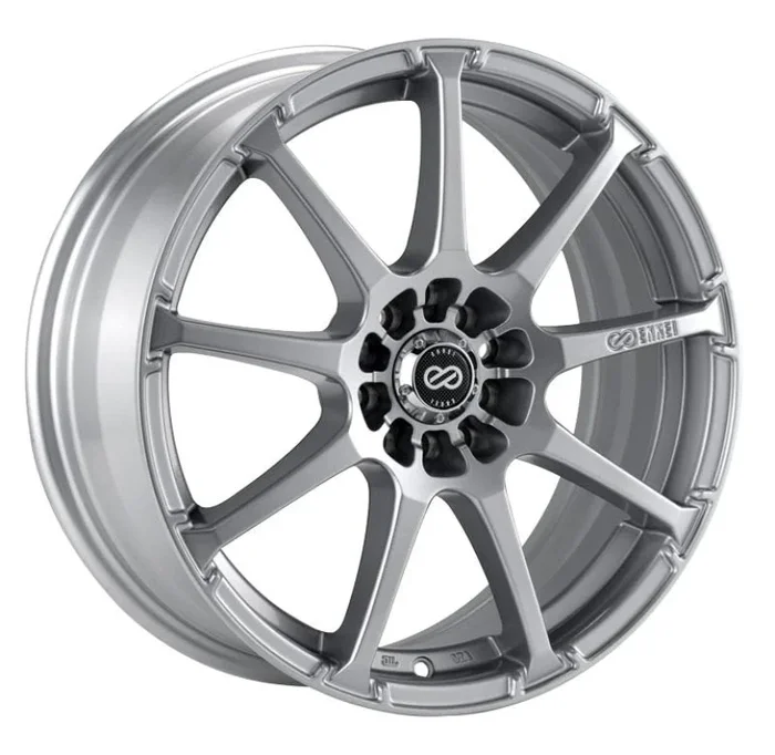Enkei EDR9 17×8 5×105/110 38mm Offset 72.6 Bore Diameter Silver Paint Wheel