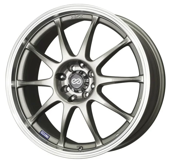 Enkei J10 16×7 5×112/114.3 38mm Offset 72.62mm Bore Dia Silver w/ Machined Lip Wheel