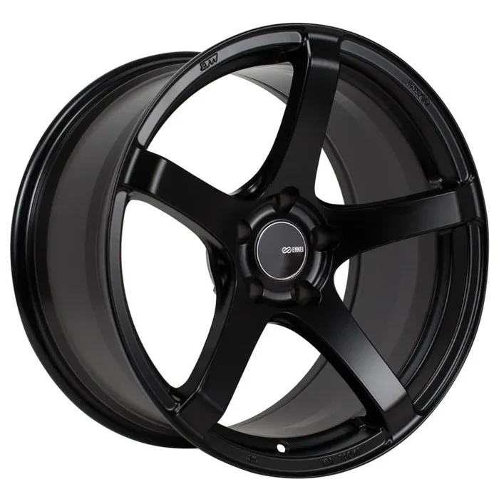 Enkei Kojin 17×8 40mm Offset 5×100 Bolt Pattern 72.6mm Bore Dia Matte Black Wheel23.3 lb