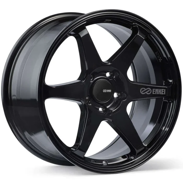 Enkei T6R 18×8 40mm Offset 5×114.3 Bolt Pattern 72.6 Bore Gloss Black Wheel
