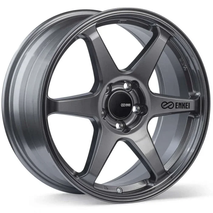 Enkei T6R 18×8.5 45mm Offset 5×100 Bolt Pattern 72.6 Bore Gloss Gunmetal Wheel