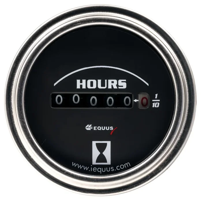Equus 2.0 Dia Hourmeter Gauge Chrome