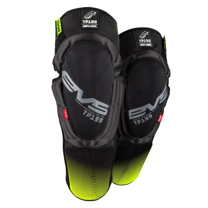 EVS TP199 Knee/Shin Guard Pair Black/Hi Viz – Large/XL