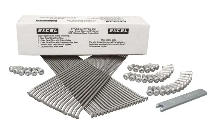Excel Front Spoke/Nipple Set – 10 Gauge / 36 Qty – Silver