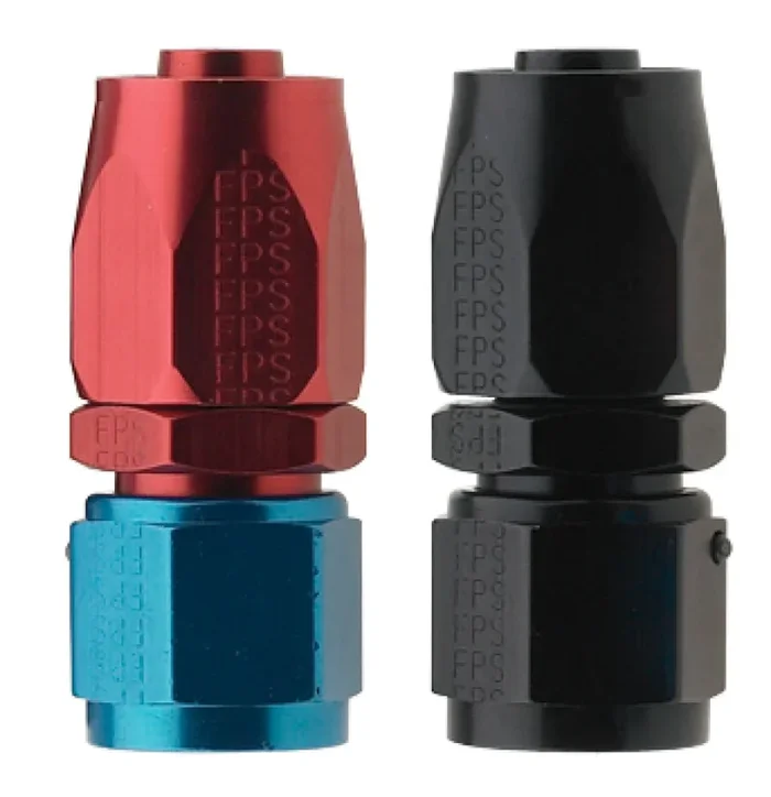 Fragola -4AN Straight Pro-Flow Hose End – Blue/Red