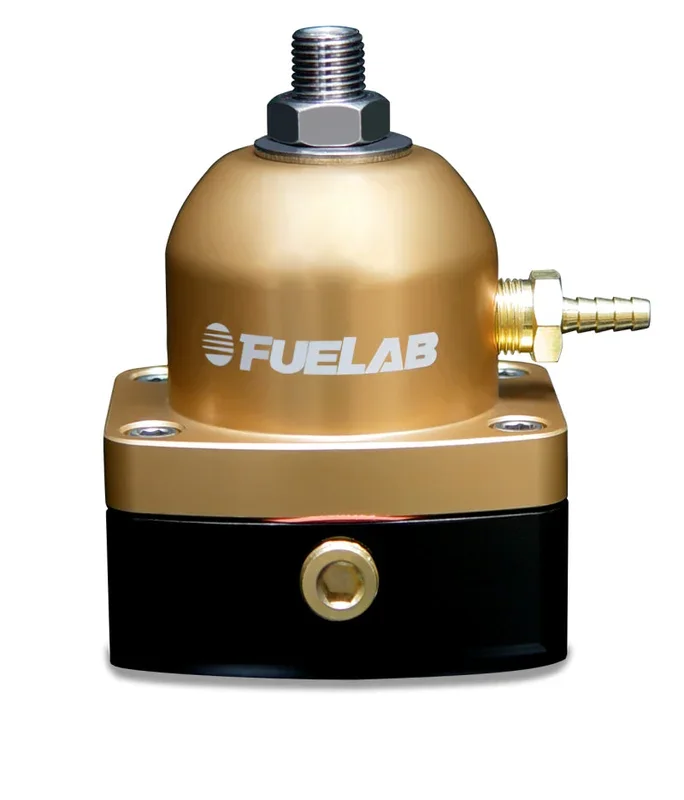 Fuelab 515 Carb Adjustable FPR Large Seat 1-3 PSI (2) -6AN In (1) -6AN Return – Gold