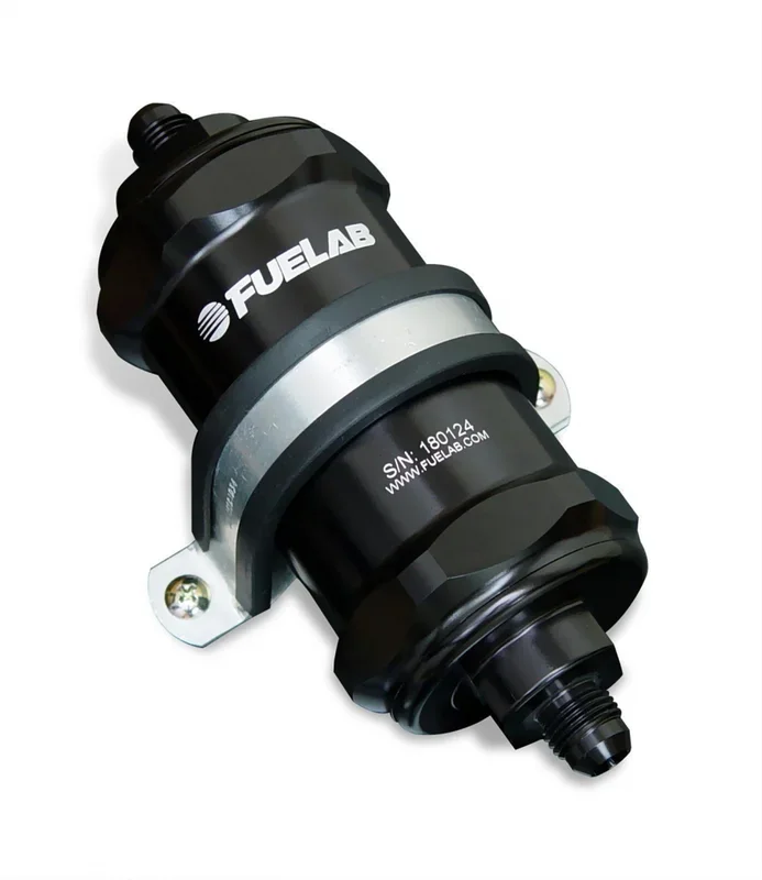 Fuelab Fuel Systems Fuel Filter In-Line 3in 6 Micron Fiberglass 6AN