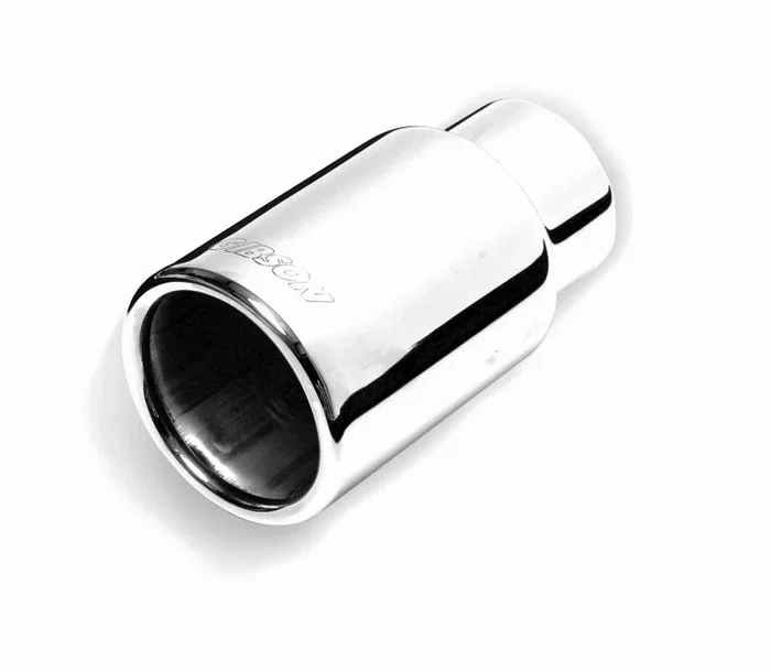 Gibson Rolled Edge Straight-Cut Tip – 3.5in OD/2.5in Inlet/12in Length – Stainless
