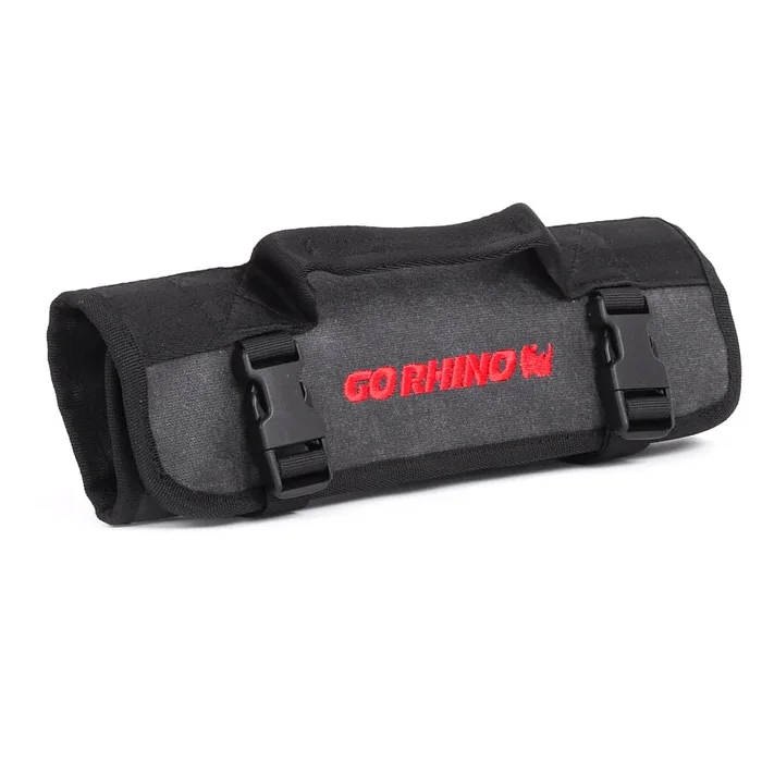 Go Rhino XVenture Gear Tool Wrench Roll – Small (3.5×3.5in. Closed) 12oz Waxed Canvas – Black