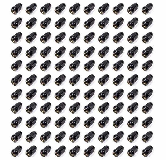 Gorilla 100 Lugnuts 1/2 Acorn Bulge 3/4in Hex Black