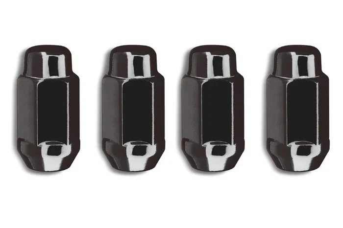 Gorilla 4 Lugnuts Acorn Bulge 14 mm x 1.5 Black X-Long