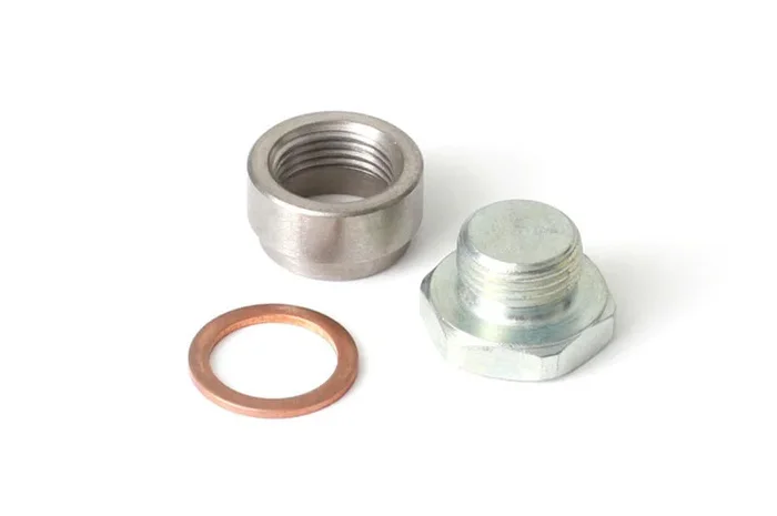 Haltech O2 Sensor Weld-On Bung w/Copper Washer & Blanking Plug M18 x1.50.15 lb