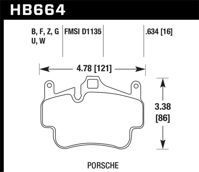 Hawk 05-08 Porsche 911 Carrera / 08 Boxster / 07-08 Cayman Front DTC-60 Brake Pads4.7 lb