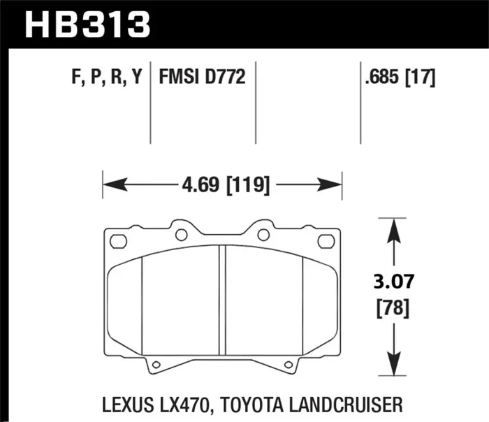 Hawk LTS Street Brake Pads5.4 lb