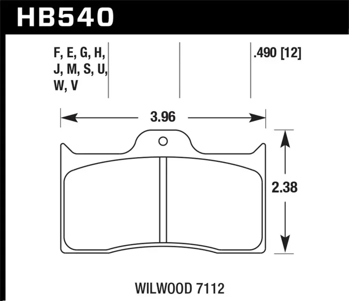 Hawk Wilwood 7112 Caliper DTC-70 Brake Pads2.7 lb