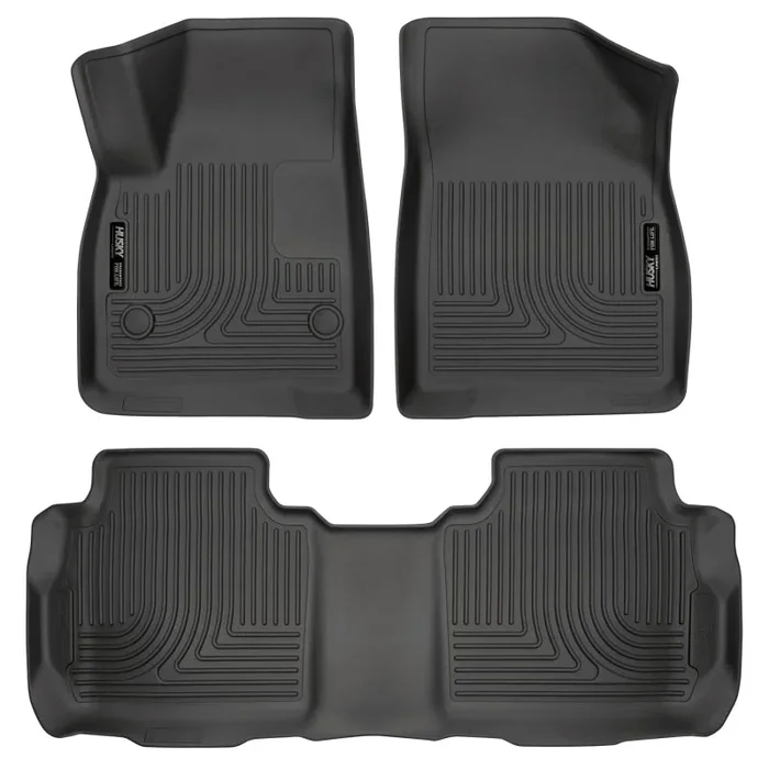 Husky Liners Weatherbeater 17-23 Cadillac XT5 / 17-23 GMC Acadia Front & 2nd Seat Floor Liners – Blk