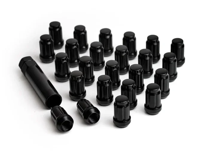 ICON Alloys Lug Nut Kit Black – 12×1.5 – 24 Lug Nuts w/ Key2.6 lb