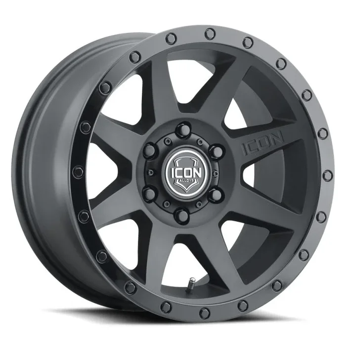 ICON Rebound 17×8.5 6×5.5 25mm Offset 5.75in BS 95.1mm Bore Double Black Wheel