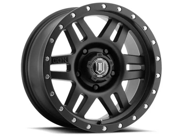 ICON Six Speed 17×8.5 6×5.5 0mm Offset 4.75in BS 108mm Bore Satin Black Wheel