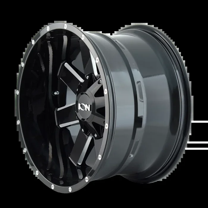 ION Type 141 18×9 / 6×135 BP / 18mm Offset / 106mm Hub Gloss Black Milled Wheel