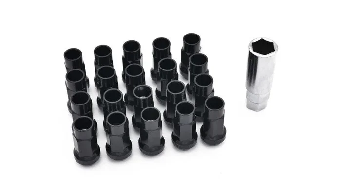 ISR Performance Steel 50mm Open Ended Lug Nuts M12x1.25 – Black2.9 lb