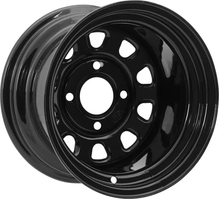 ITP Delta Steel 12×7 / 4/137 12mm BP / 4+3 Offset Black Wheel13.4 lb