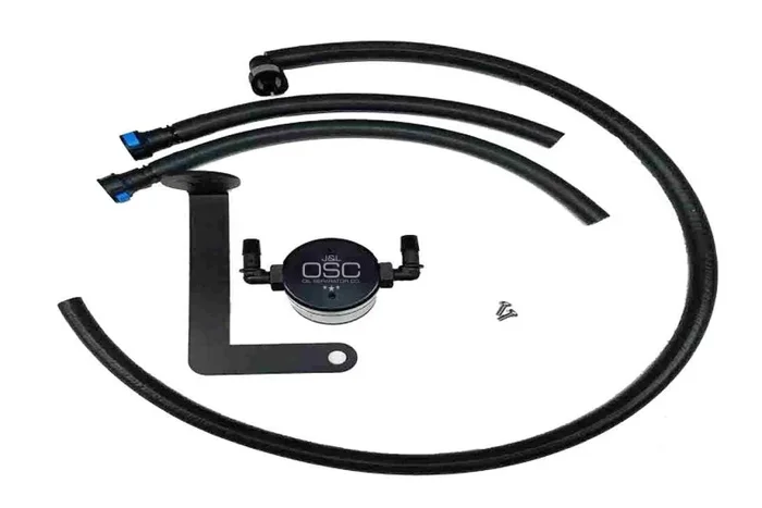 J&L 10-15 Chevrolet Camaro LS3 6.2L Passenger Side Oil Separator 3.0 – Black Anodized