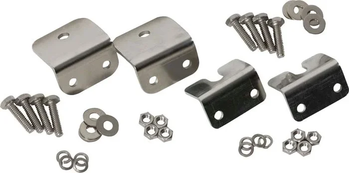 Kentrol 72-86 Jeep CJ Strut Rod Mounting Brackets 4 Pieces Fiberglass – Polished Silver