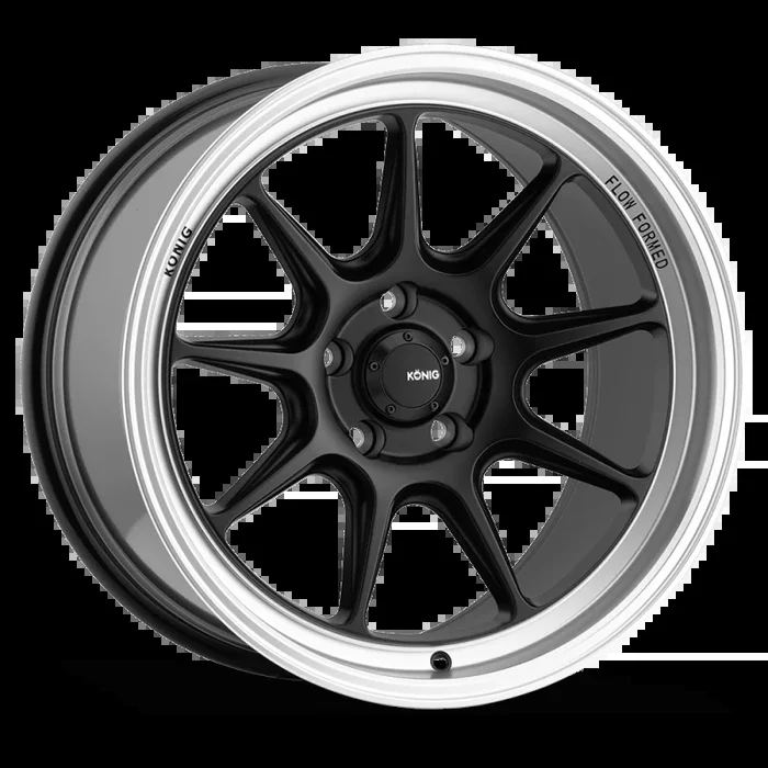 Konig Countergram 15×9 4×100 ET35 Matte Black / Matte Machined Lip