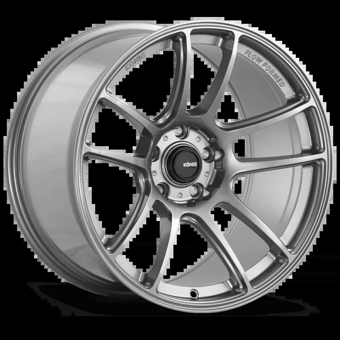 Konig Heliogram 18X12 5X114.3 ET20 Titanium Metallic Knurled Bead Flow Formed