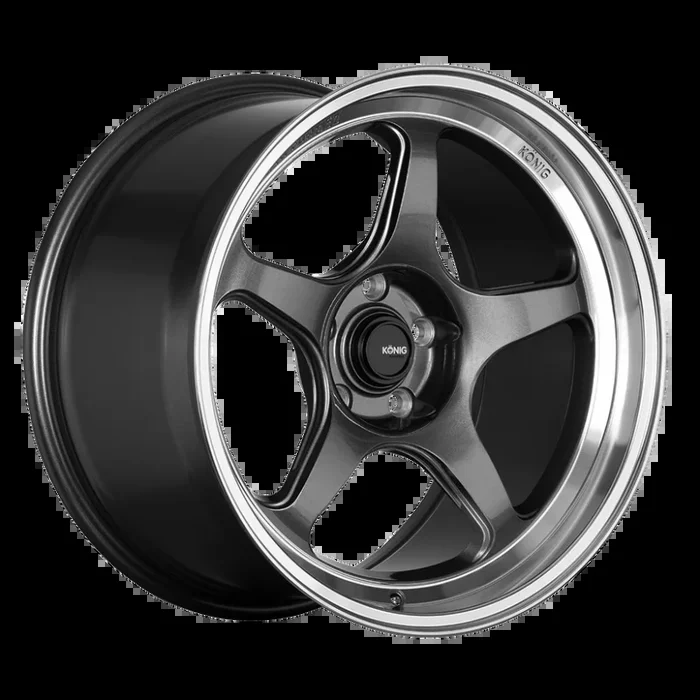 Konig Hyperspec 18×9.5A 5×120 ET40 Anthracite Metallic Wheel w/ Mirror Machined Lip (Knurled Bead)23.3 lb