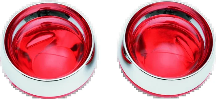 Kuryakyn Deep Dish Bezels With Red Lenses