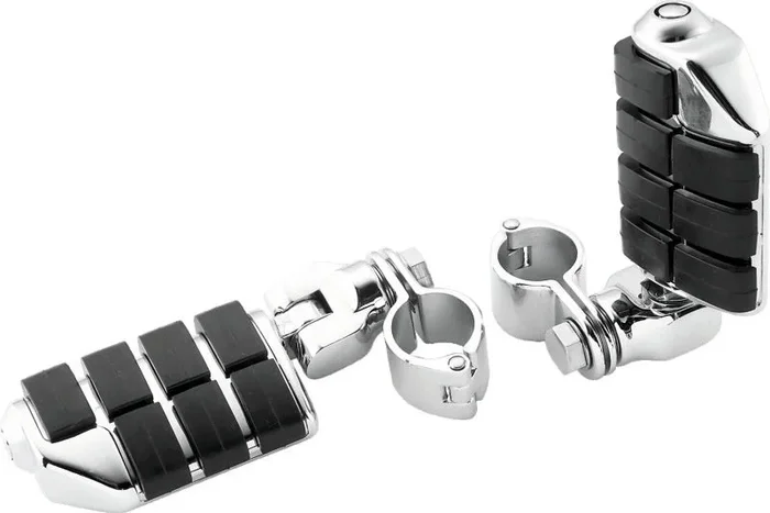 Kuryakyn Dually ISO Pegs With 1-1/4inch Clamp Chrome (Pair)