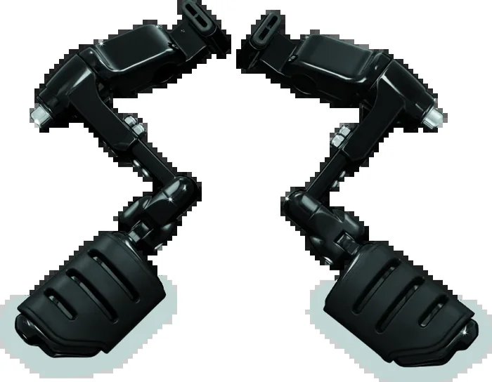 Kuryakyn Ergo III Adjustable Mount With Trident Dually ISO Pegs Gloss Black