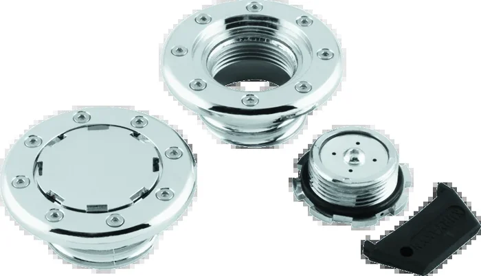 Kuryakyn Flush Mount Gas Caps Non-Vented Chrome