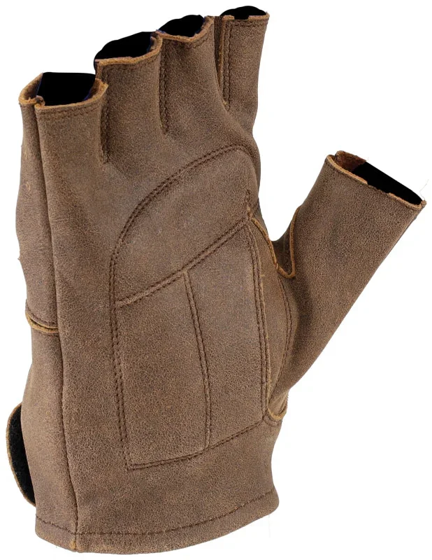 Kuryakyn Leather By River Road Buster Vintage Shorty Gloves Black – XL