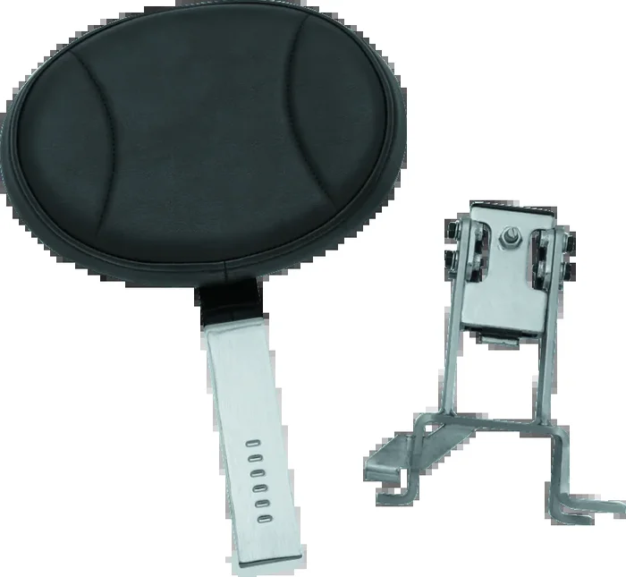 Kuryakyn Plug-N-Go Driver Backrest 14-Up Indian Black Pad, Chrome