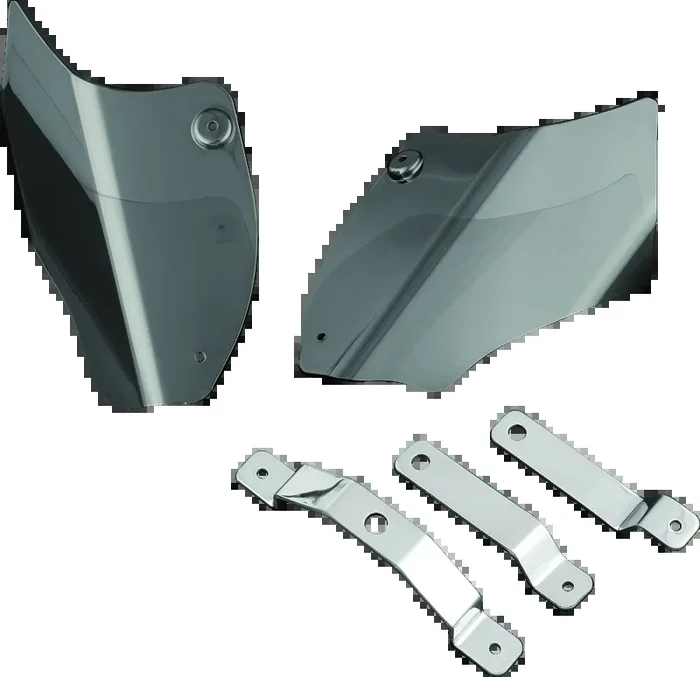 Kuryakyn Saddle Shields Heat Deflectors 00-17 Softail Smoke