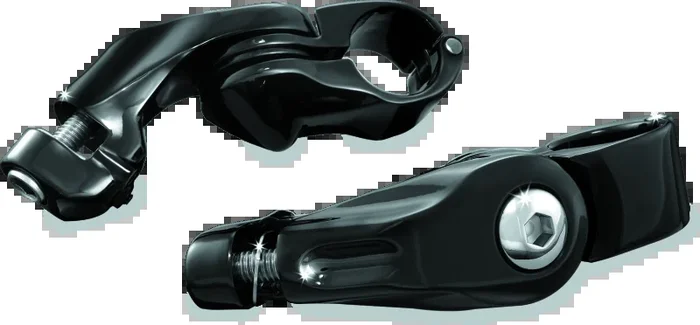 Kuryakyn Tour Tech 4in Back Arm With 1-1/4in Clamps Without Pegs Black