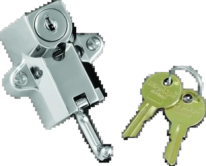 Kuryakyn Universal Helmet Lock 7/8in-1-1/4in Mount Chrome