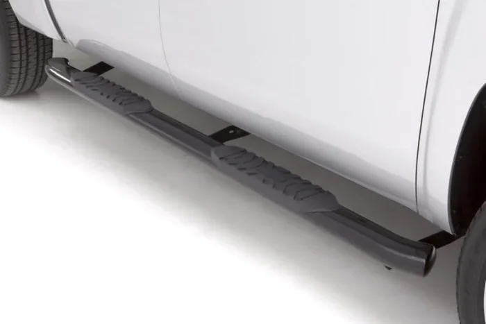 Lund 15-18 Ford F-150 SuperCrew 4in. Oval Curved Steel Nerf Bars – Black