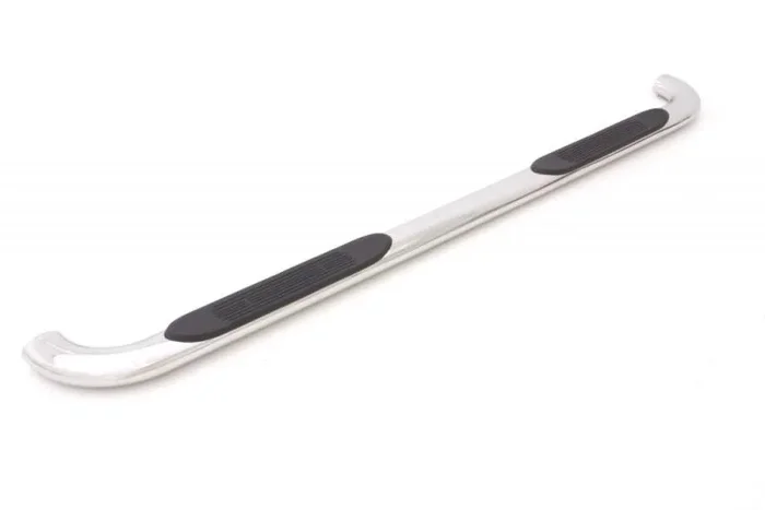 Lund 2019 Chevy Silverado 1500 Double Cab 4In Oval Curved SS Nerf Bars – Polished Stainless
