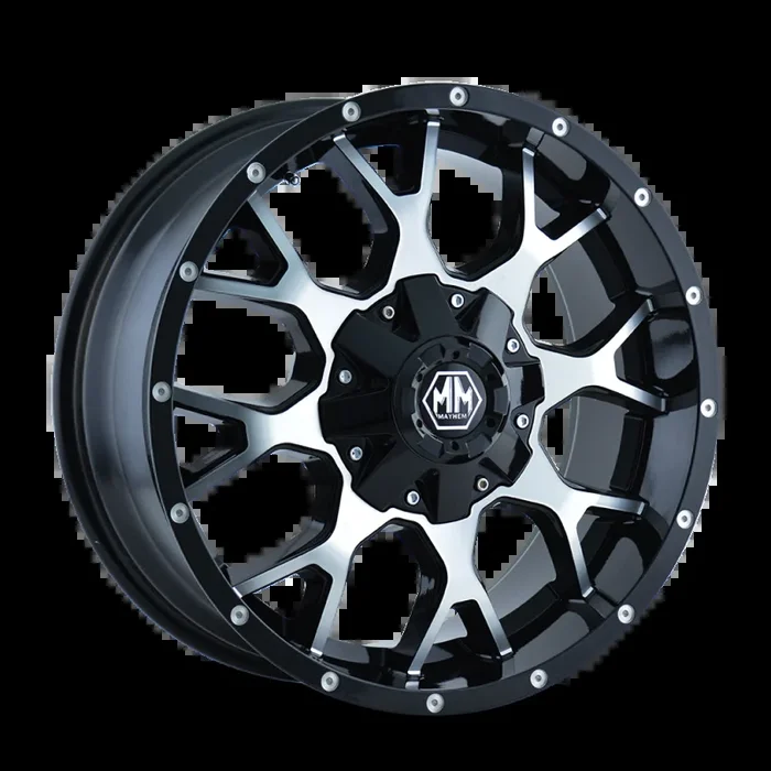 Mayhem 8015 Warrior 18×9 / 6×135 BP / -12mm Offset / 106mm Hub Black/Machined Face Wheel