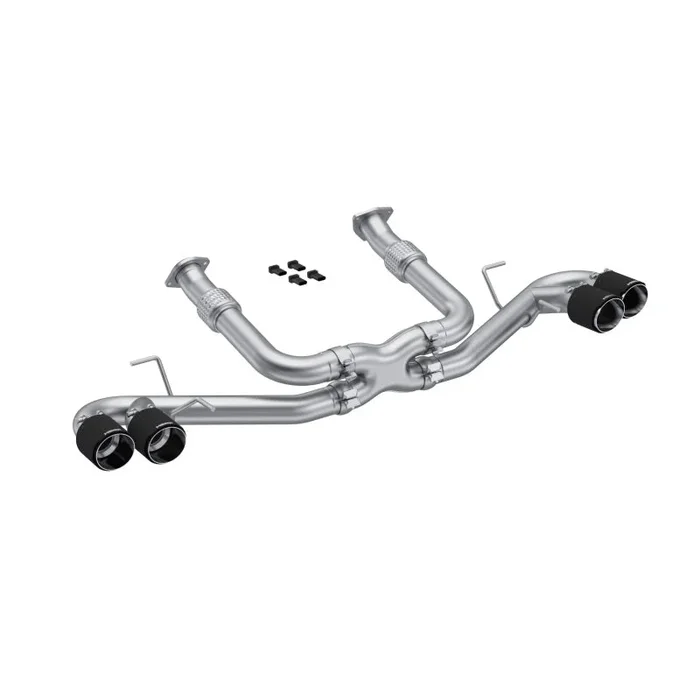 MBRP 20-23 Chevrolet Corvette C8 3in Cat Back Quad Split Rear Exit w/ Carbon Fiber Tips – T304