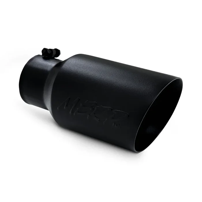 MBRP Universal Tip 6 O.D. Dual Wall Angled 4 inlet 12 length – Black Finish