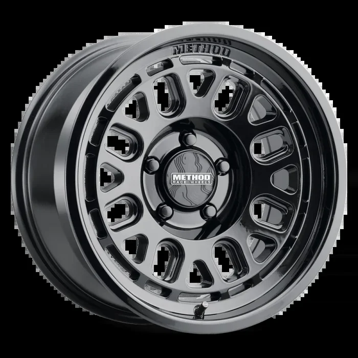 Method MR321 20×9 +18mm Offset 6×5.5 BP 106.25mm CB 5.68in BS Gloss Black Wheel