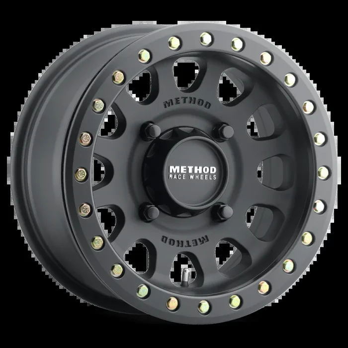 Method MR401 UTV Beadlock 15×10.0 +25mm Offset 6×139.7 BP 81.80mm CB Matte Black Wheel w/ BH-H24100