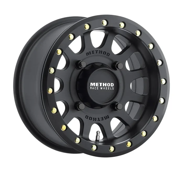 Method MR401 UTV Beadlock 15×7 / 4+3/13mm Offset / 4×136 / 106mm CB Matte Black Wheel