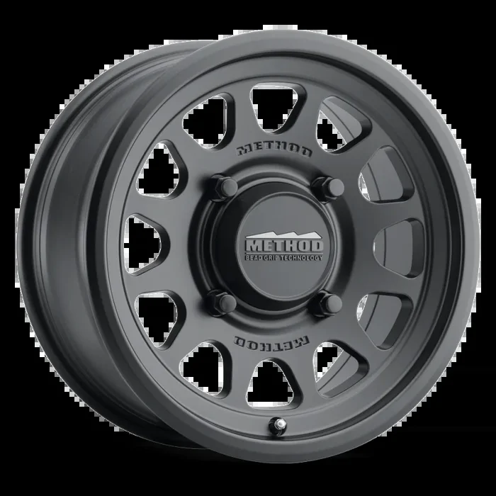 Method MR414 Bead Grip 15×7 / 4+3/13mm Offset / 5×4.5 / 76mm CB Matte Black Wheel